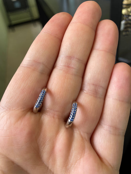 Aretes plata rodizada con zirconia