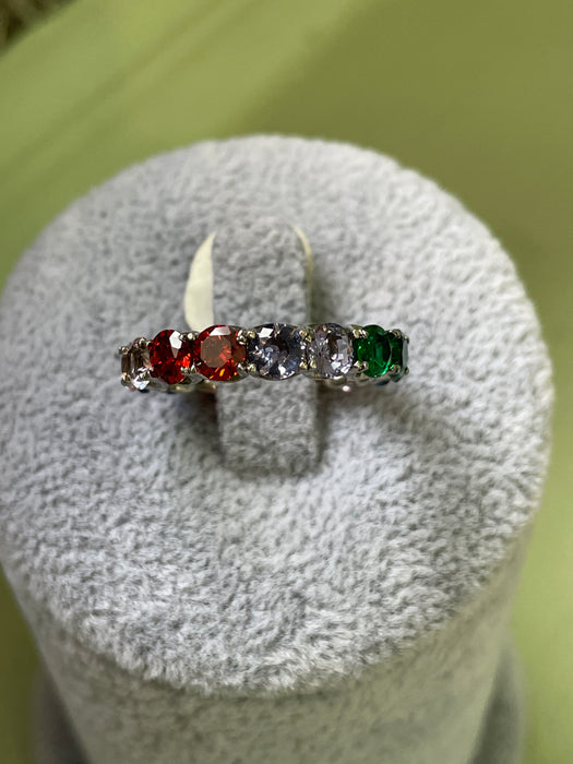 Churumbela 🌈 plata rodizada con zirconia