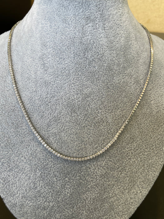 Gargantilla choker plata rodizada con zirconia