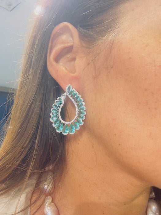 Arete largo media luna colección bridal