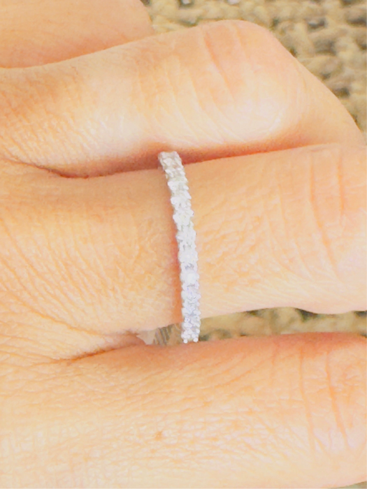 Churumbela 1/2 oro blanco 14k con diamantes naturales (.50 cts)