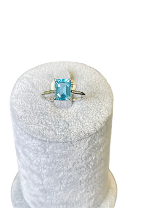 Anillo 💍 topacio plata rodizada