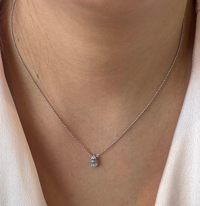 Gargantilla oro 14k con diamantes naturales