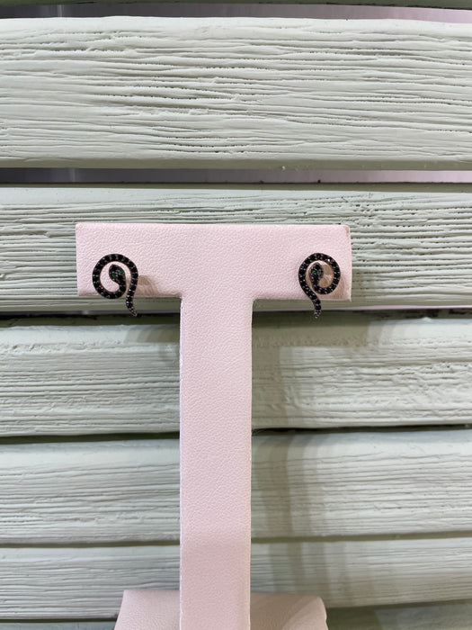 Aretes snake🐍 plata dorada