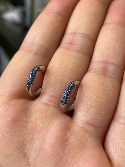 Aretes plata rodizada con zirconia