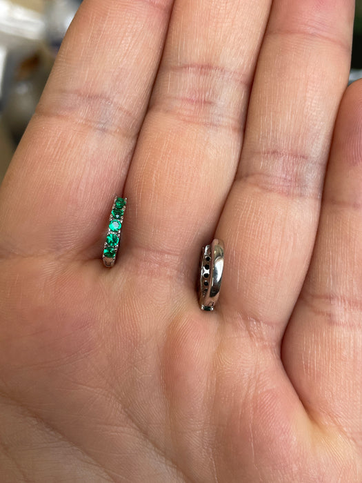 Arracadas plata rodizada con zirconia