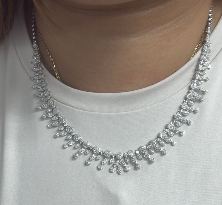 Gargantilla oro 14k con diamantes naturales