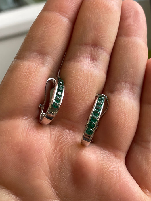 Arracadas plata rodizada con zirconia