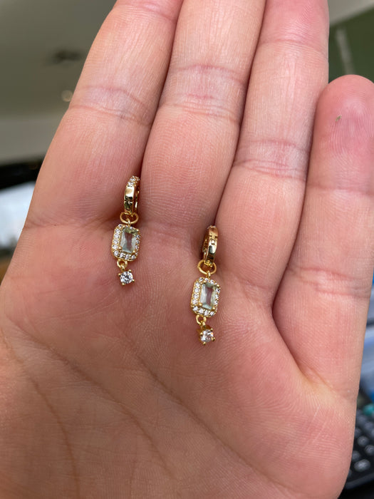 Aretes largos plata rodizada