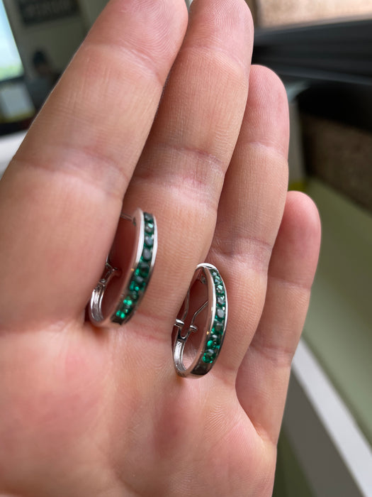 Arracadas plata rodizada con zirconia