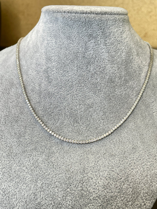 Gargantilla choker plata rodizada con zirconia con broche de caja