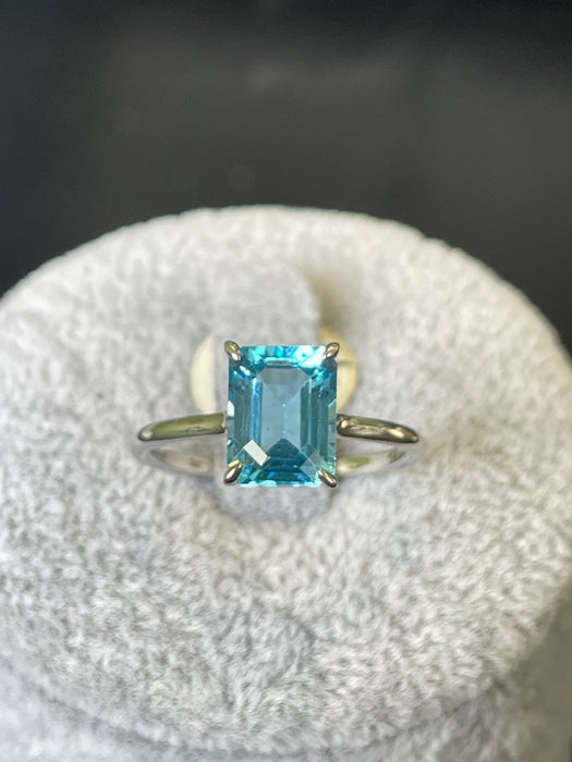 Anillo 💍 topacio plata rodizada