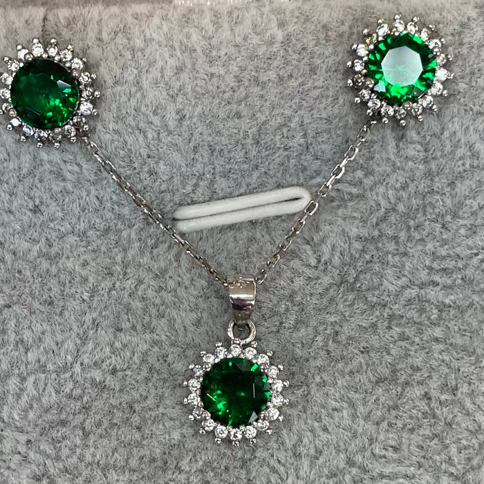 Juego plata 925 plata rodizada