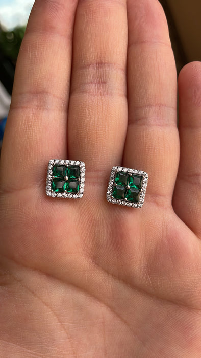 Arete plata rodizada zirconia