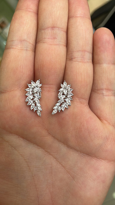 Arete angel 👼 plata rodizada zirconia