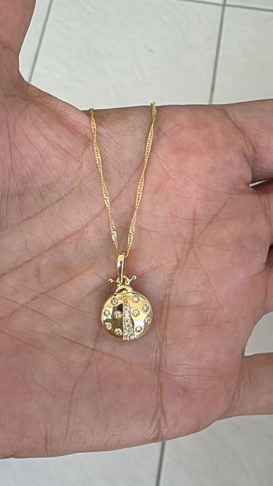 Gargantilla catarina oro amarillo 14k con diamantes naturales