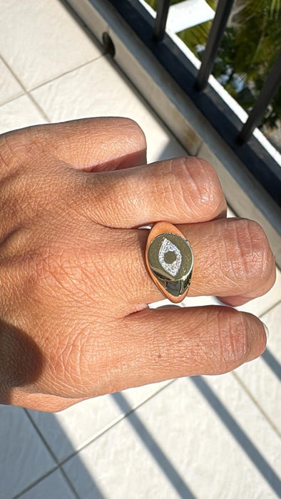 Anillo oro amarillo con diamantes naturales