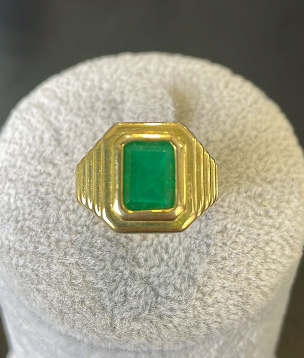 Anillo 💍 Dorado Ágata plata rodizada