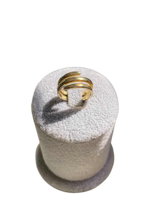 Anillo spiral dorado