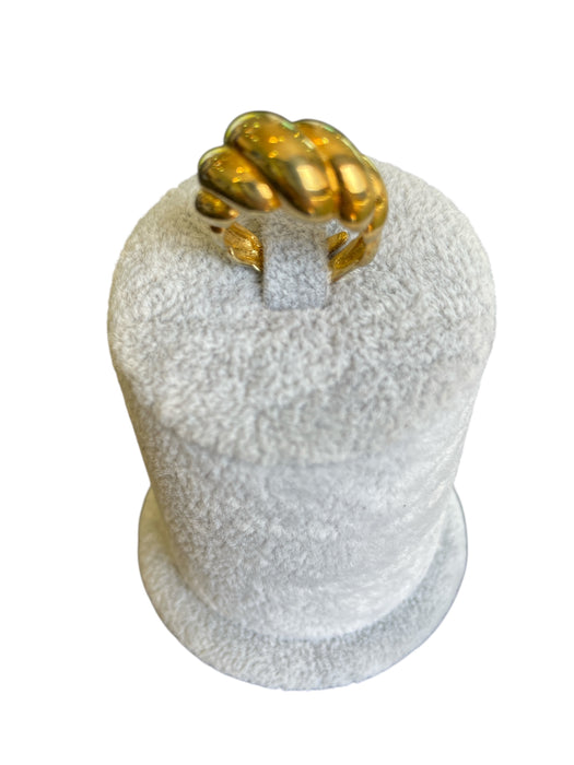 Anillo croissant  plata italiana