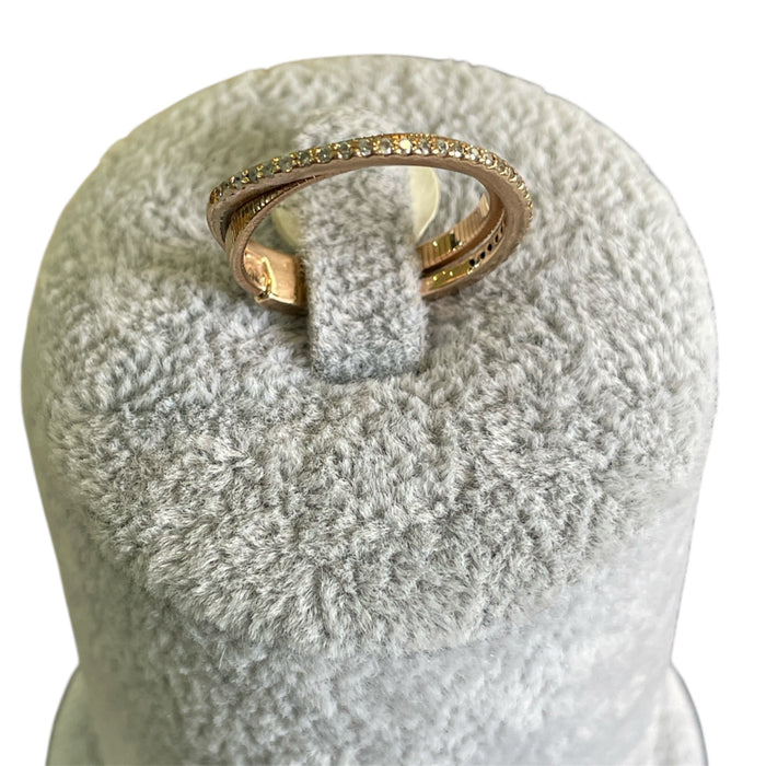 Anillo 💍 plata rodizada con zirconia