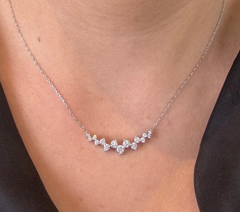 Gargantilla sonrisa oro 14k diamantes naturales