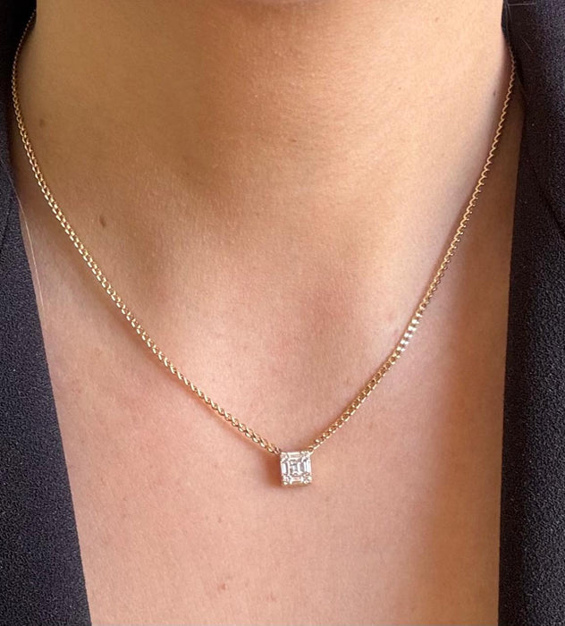 Gargantilla oro 14k y diamantes natural