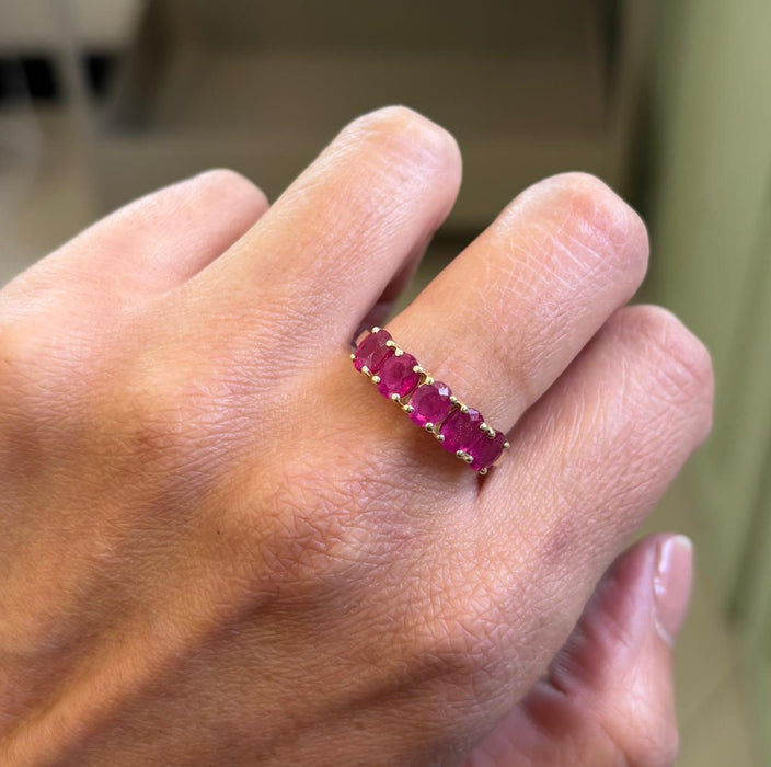 Churumbela oro 14k con rubíe