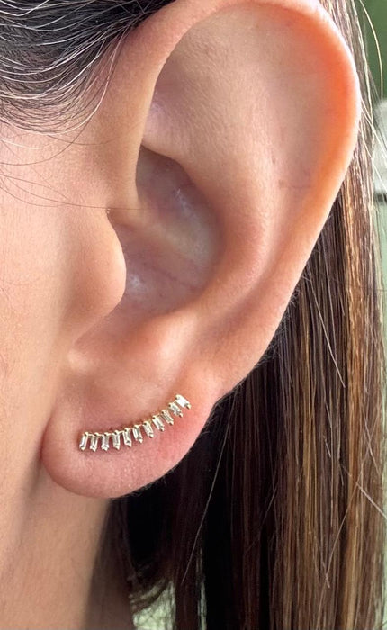 Aretes 14k brillante