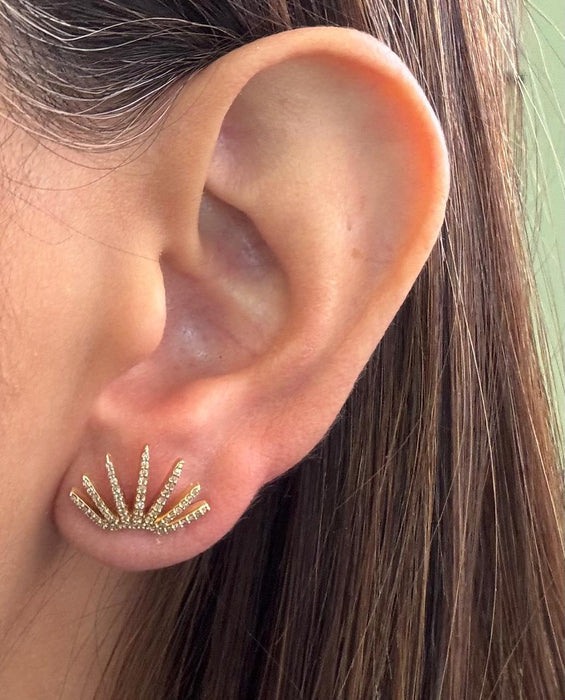 Aretes 14k brillante