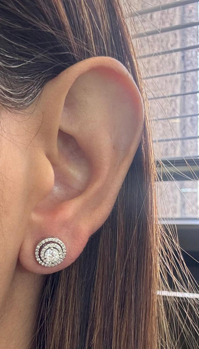 Arete oro 14k con brillantes