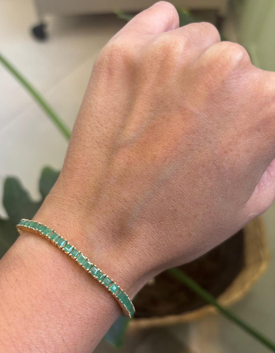 Pulcera 14k esmeralda