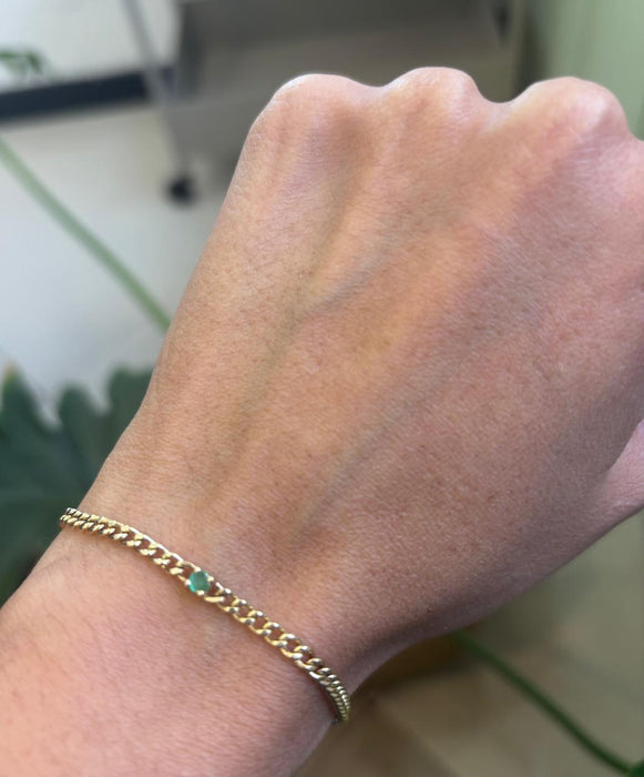 Pulsera 14k esmeralda