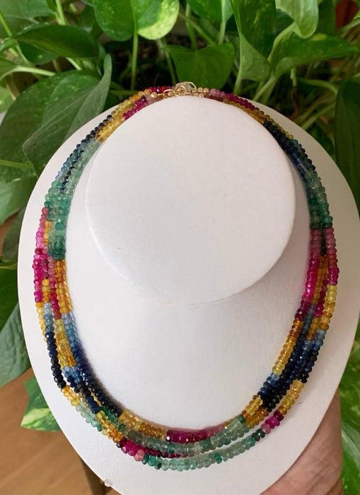 Gargantilla rainbow Agatha facetada