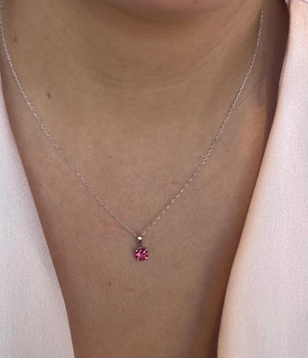 Gargantilla oro 10k con rubíe