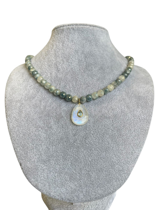 Gargantilla Blue Silverite