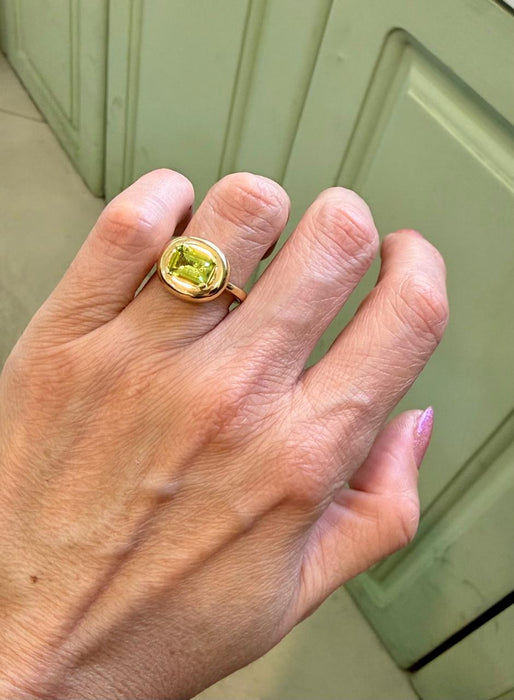 Anillo 14k peridot AN438