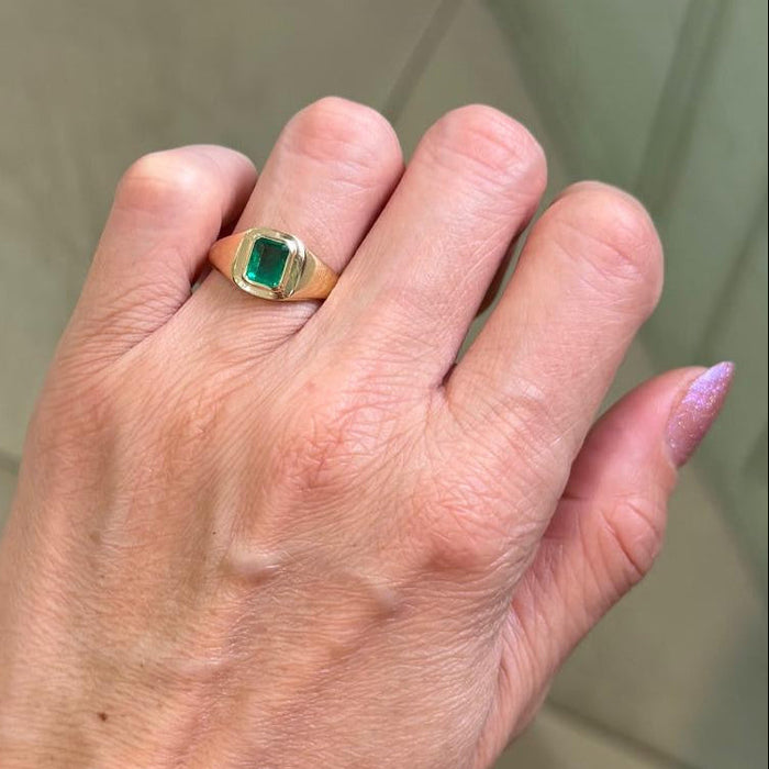 Anillo 14K Esmeralda AN596