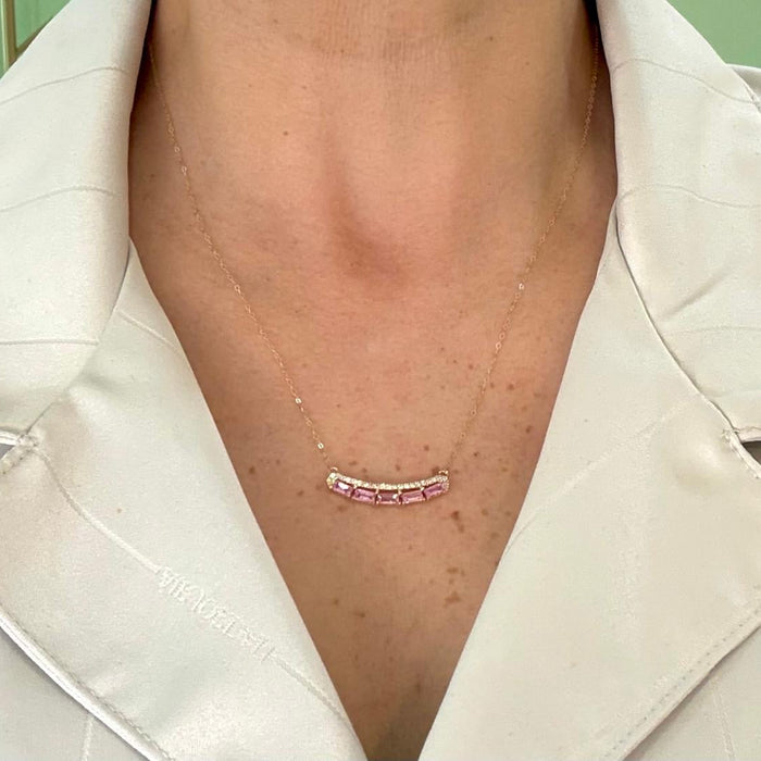 14K zafiro rosa GA660
