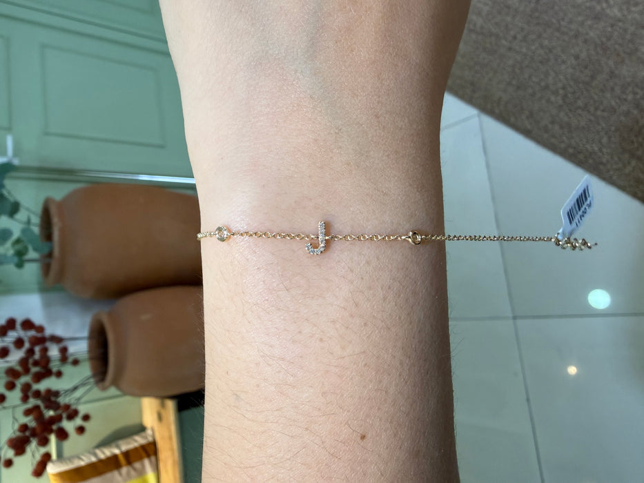 Pulsera 14k letra