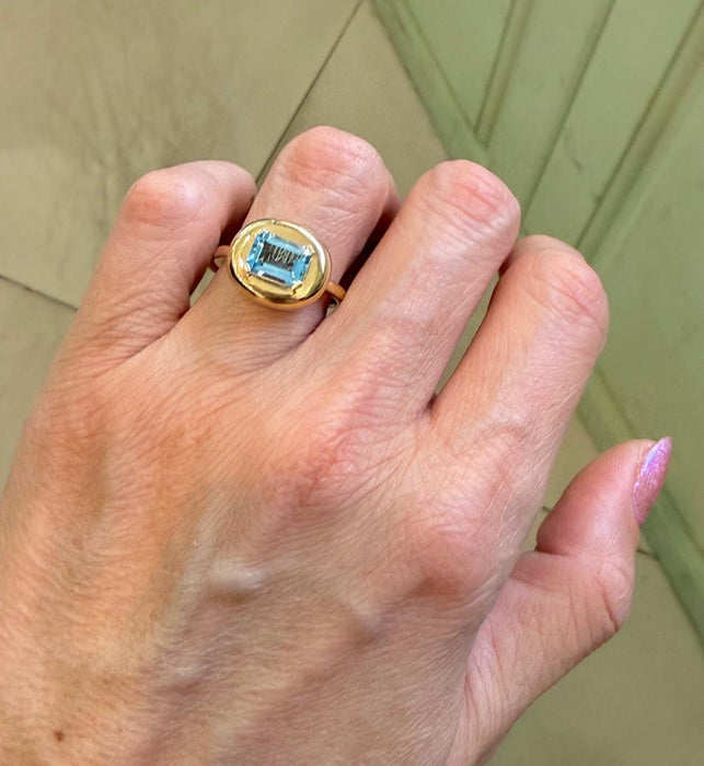 Anillo 14k topacio AN437