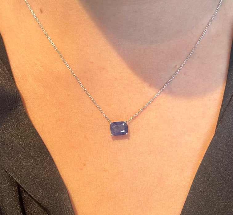 Gargantilla oro 14k con Zafiro