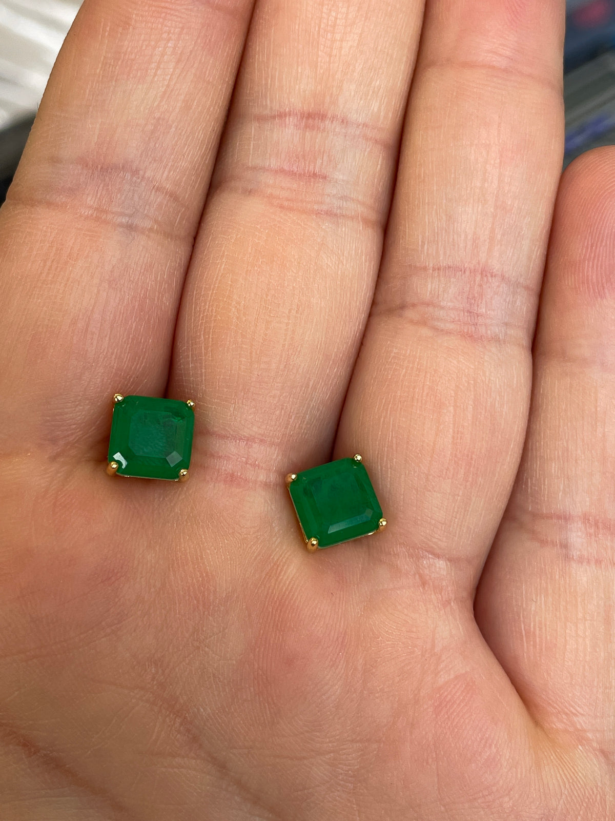 Aretes plata rodizada con jade