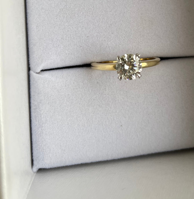 Solitario Lab 14K 1.02 cts