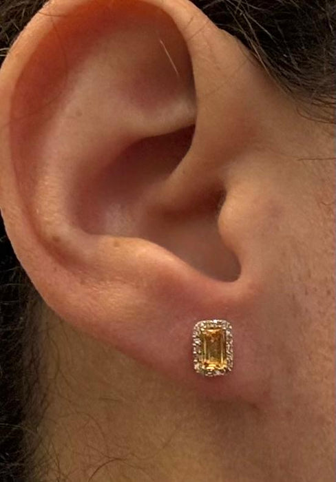 Broquel 14k citrina/brillantes AR776