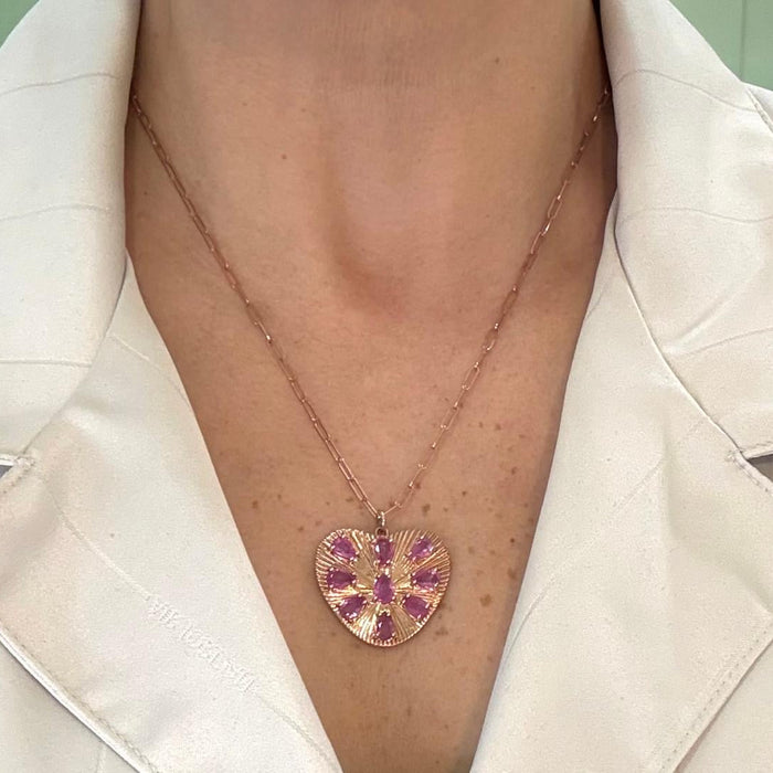 14K zafiro rosa GA639