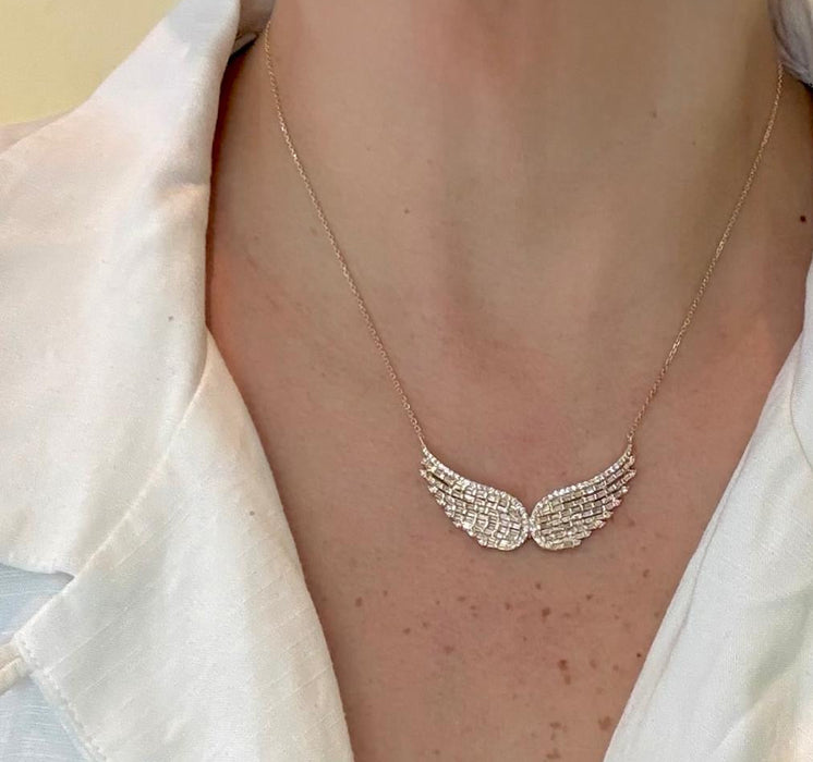 Gargantilla 14K alas 🪽 brillantes GA692