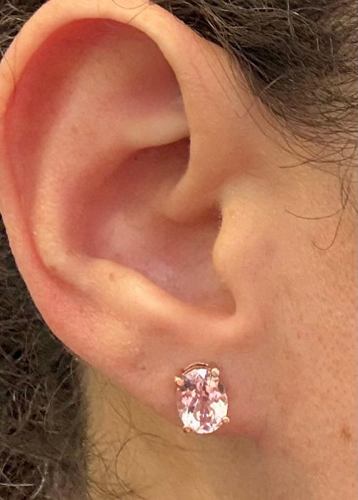 Aretes 14k morganita AR496