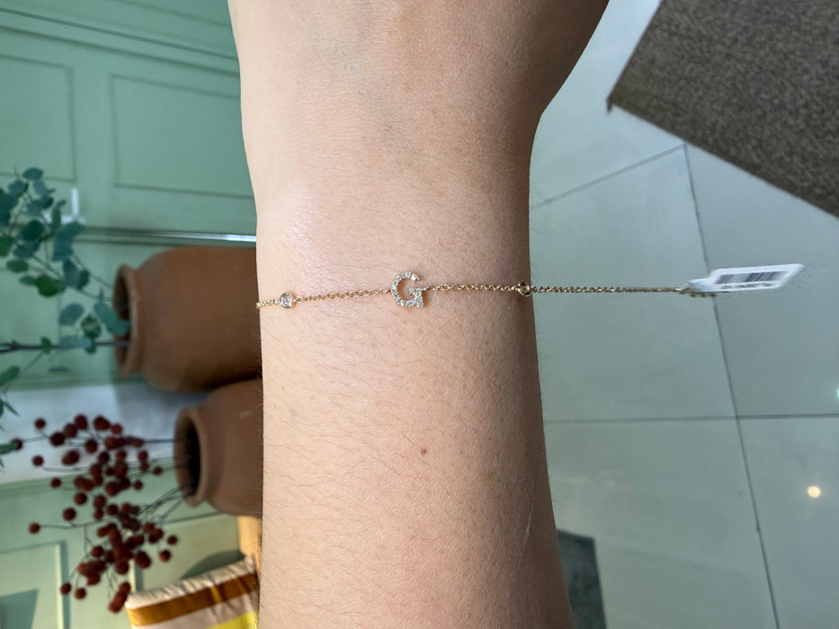 Pulsera 14k letra