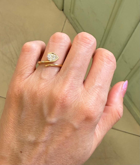 Anillo 14k diamante AN565